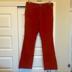 Universal Thread rust corduroy boot cut high rise pants, size 12/31 Tall